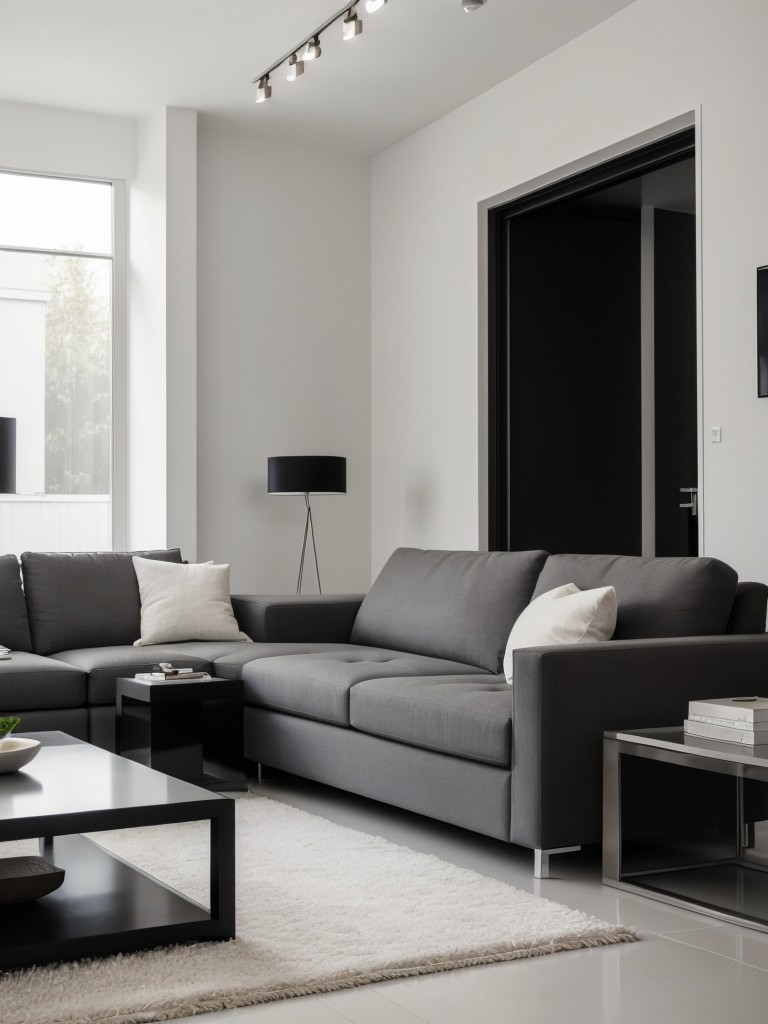 create-contemporary-living-room-clean-lines-minimalist-furniture-statement-lighting-use-monochromatic-color-scheme-to-enhance-sleek-modern-aesthetic