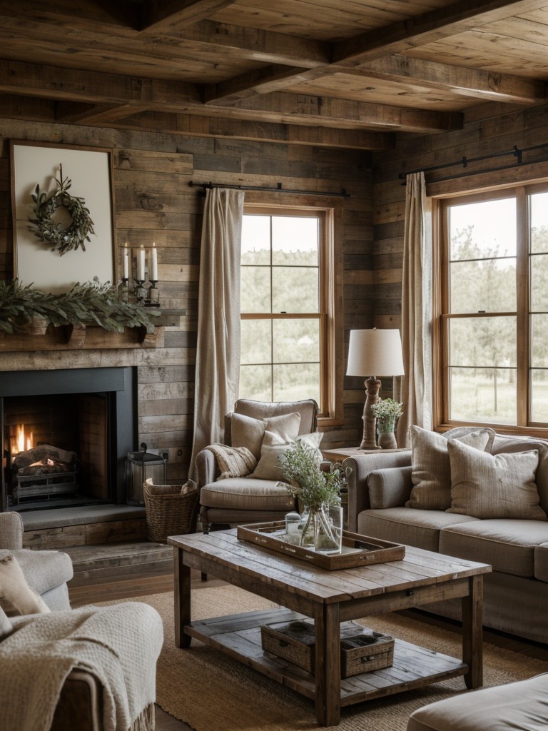 farmhouse-living-room-ideas-rustic-decor-distressed-furniture-cozy-textures