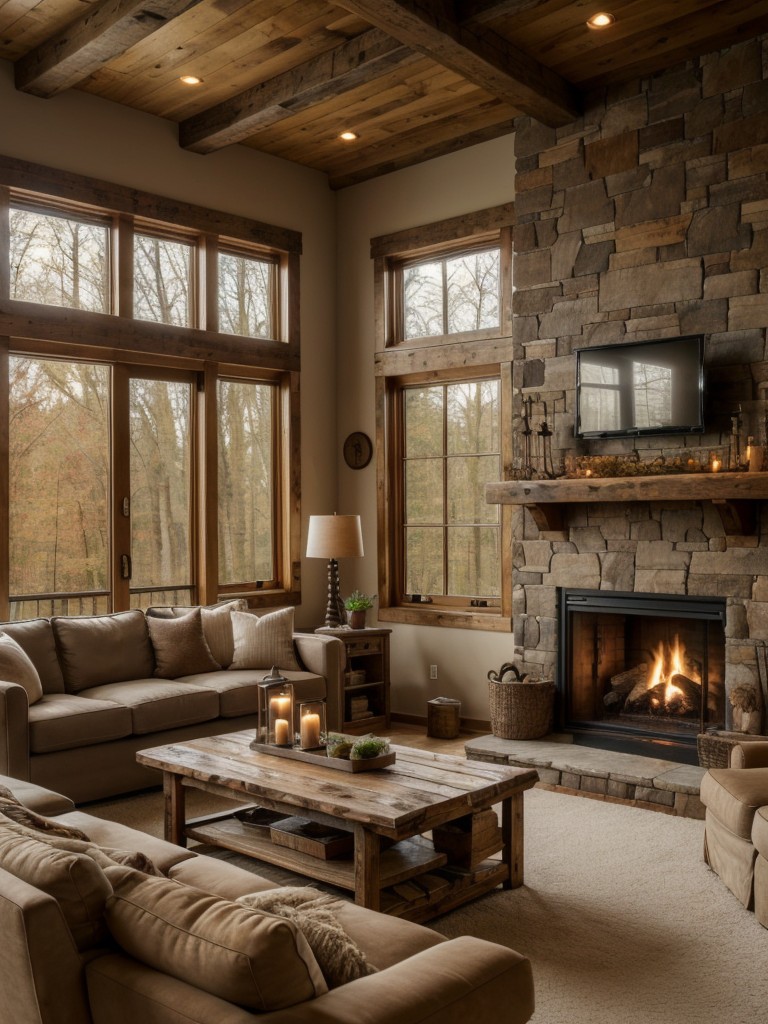 rustic-living-room-ideas-natural-wood-elements-cozy-fireplace-earthy-color-tones-warm-charming-ambiance