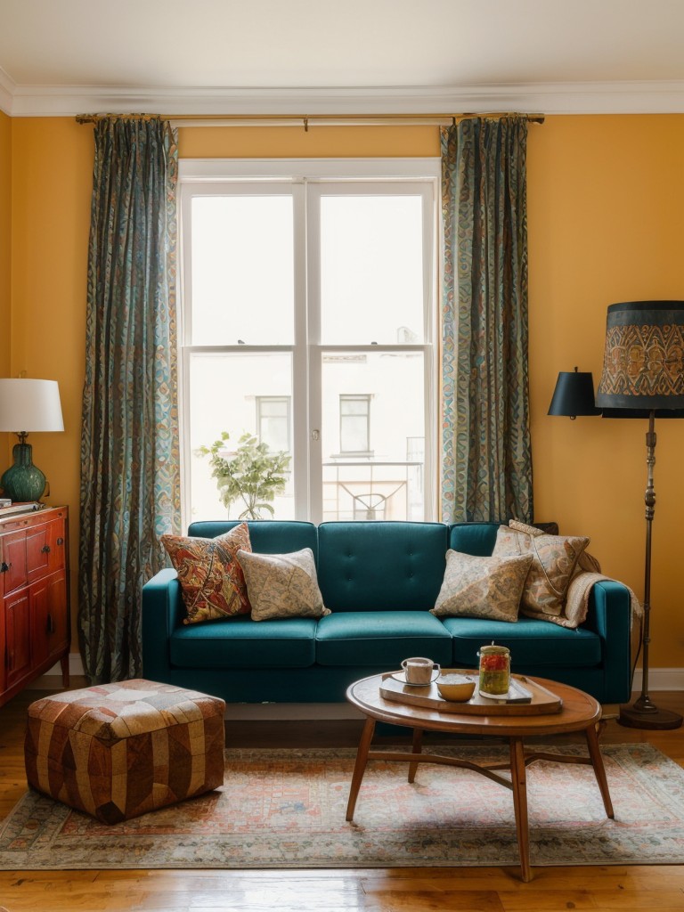 eclectic-living-room-ideas-mix-patterns-textures-color-palettes-combining-vintage-furniture-bold-accessories