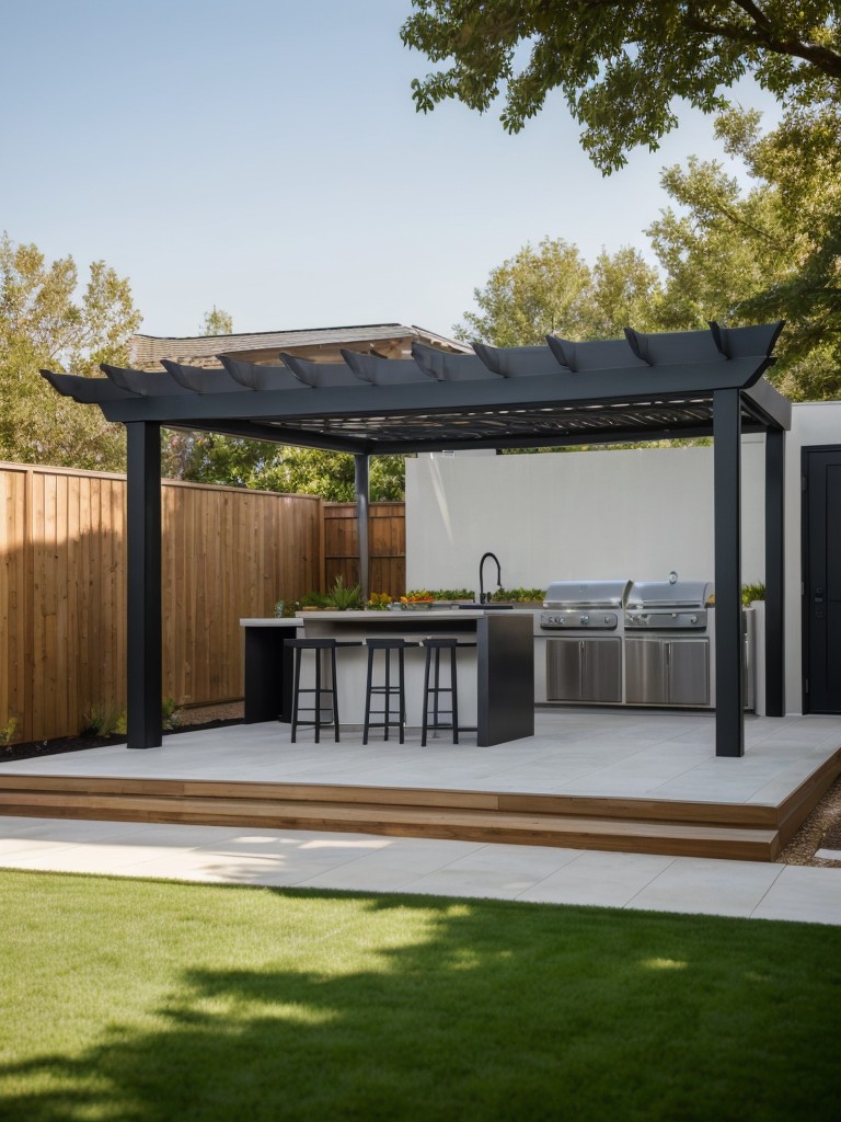 contemporary-backyard-patio-designs-sleek-furniture-minimalist-pergola-stylish-outdoor-kitchen-ideal-entertaining-friends-family