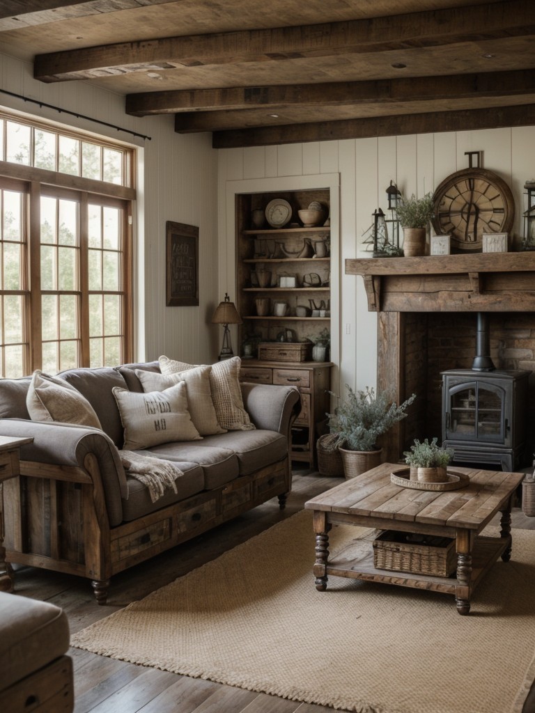 farmhouse-living-room-ideas-showcasing-rustic-charm-vintage-elements-cozy-seating-arrangements-using-distressed-wood-furniture-farmhouse-inspired-deco