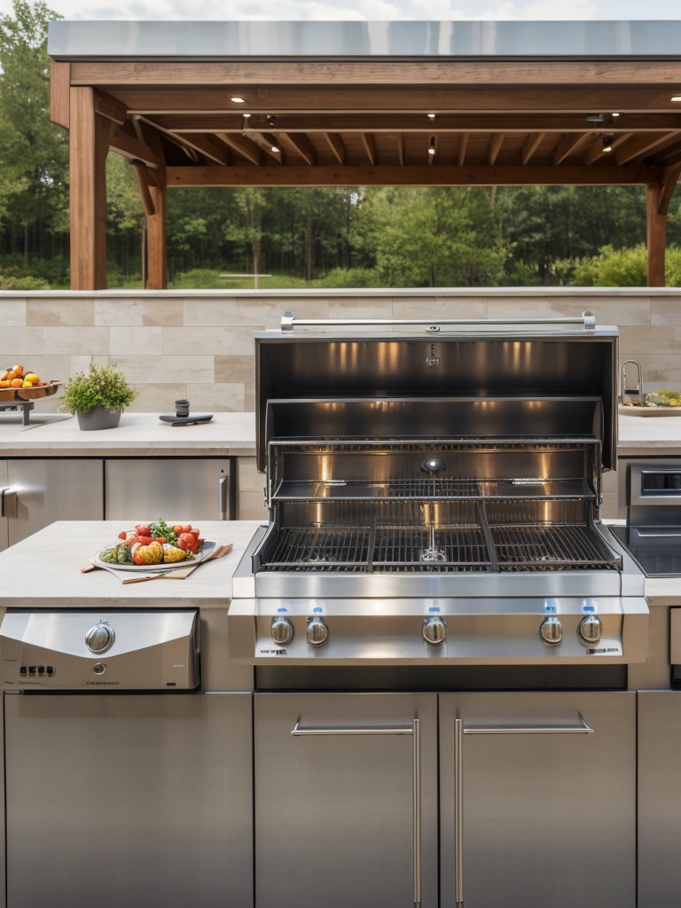 install-compact-outdoor-kitchen-built-grill-countertop-space-entertaining