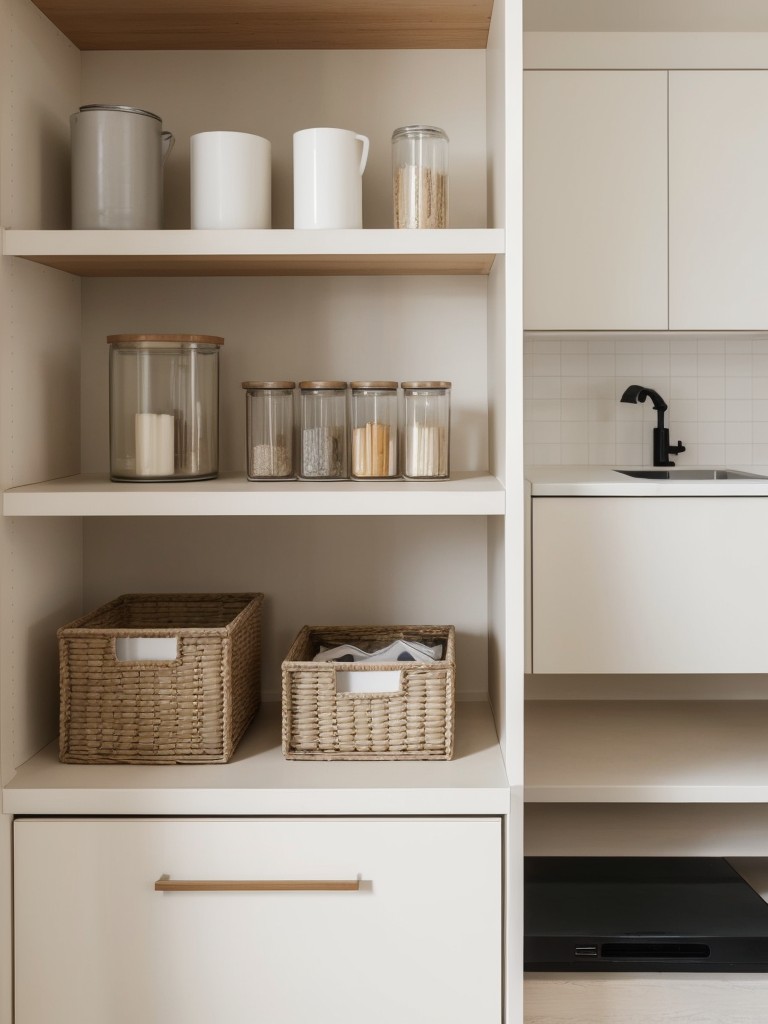minimalist-furniture-neutral-color-palette-plenty-hidden-storage-options-such-wall-mounted-shelves-built-cabinets
