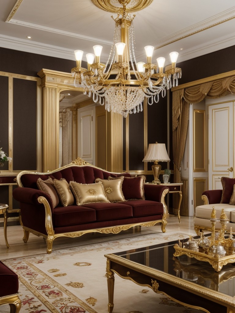 add-touch-luxury-to-your-living-room-chandelier-plush-velvet-sofa-gold-accents