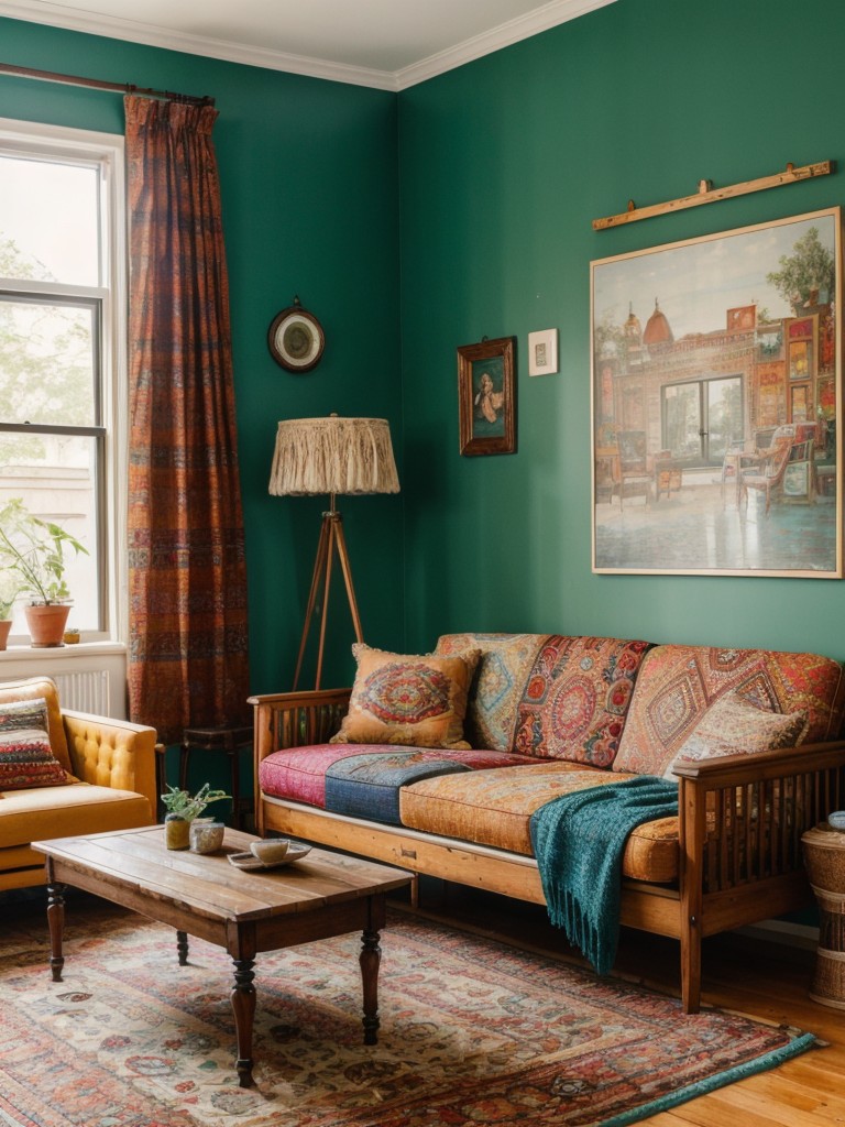 bohemian-living-room-ideas-eclectic-patterns-vibrant-colors-mix-vintage-handcrafted-furniture
