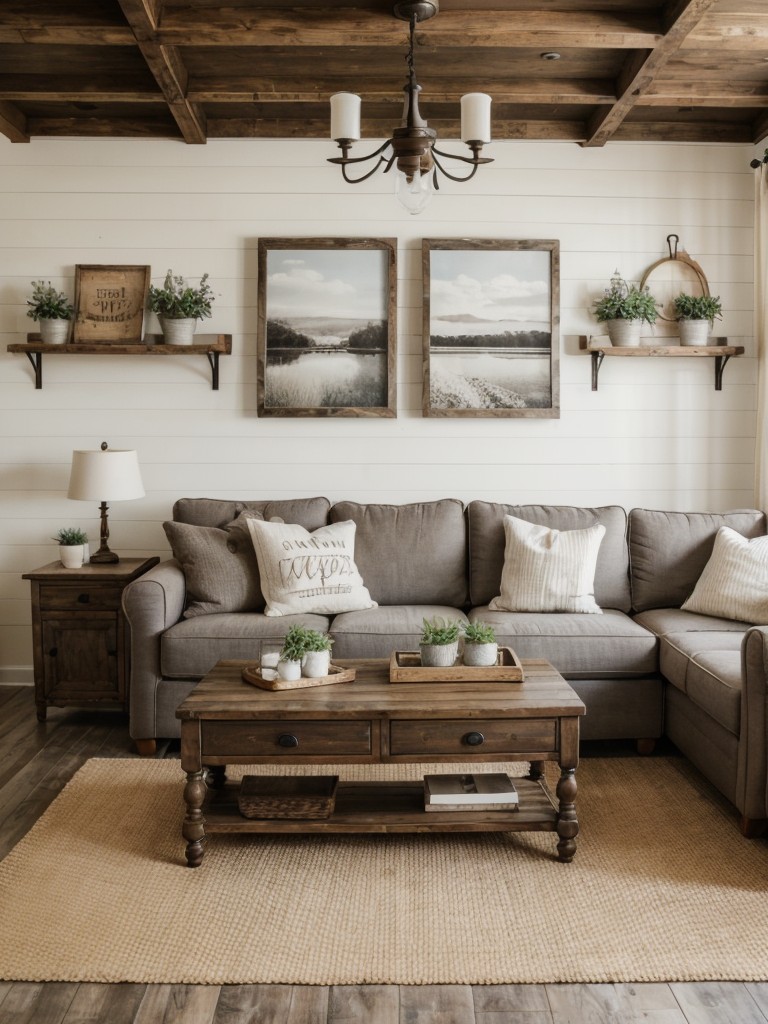farmhouse-living-room-ideas-rustic-furniture-shiplap-walls-vintage-inspired-decor