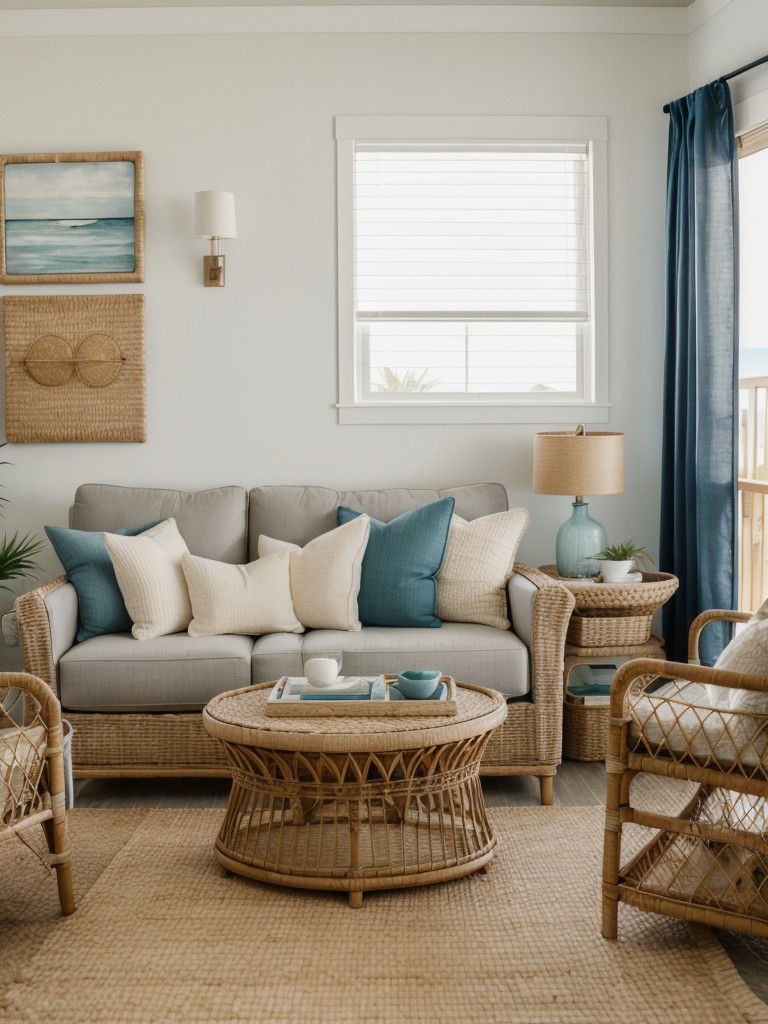 contemporary-coastal-living-room-style-nautical-colors-beachy-textures-natural-materials-like-rattan-seagrass