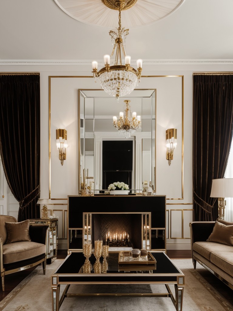 glamorous-hollywood-regency-living-room-ideas-luxe-velvet-furniture-mirrored-accents-dramatic-lighting-fixtures