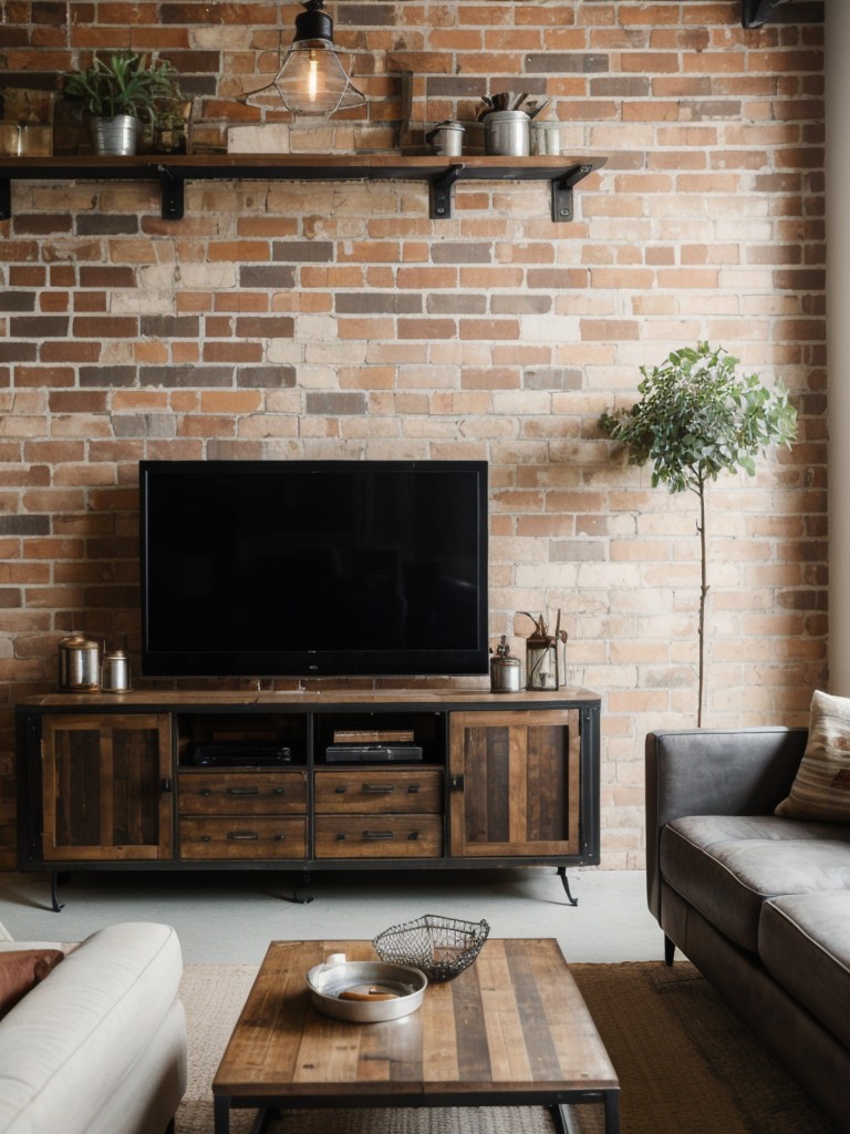 industrial-living-room-ideas-exposed-brick-walls-metal-accents-blend-modern-vintage-furniture-pieces