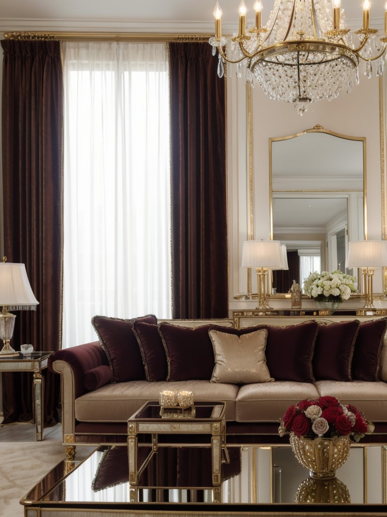 glamorous-living-room-ideas-luxurious-fabrics-sparkling-accessories-using-mirrored-furniture-crystal-chandeliers-velvet-drapes