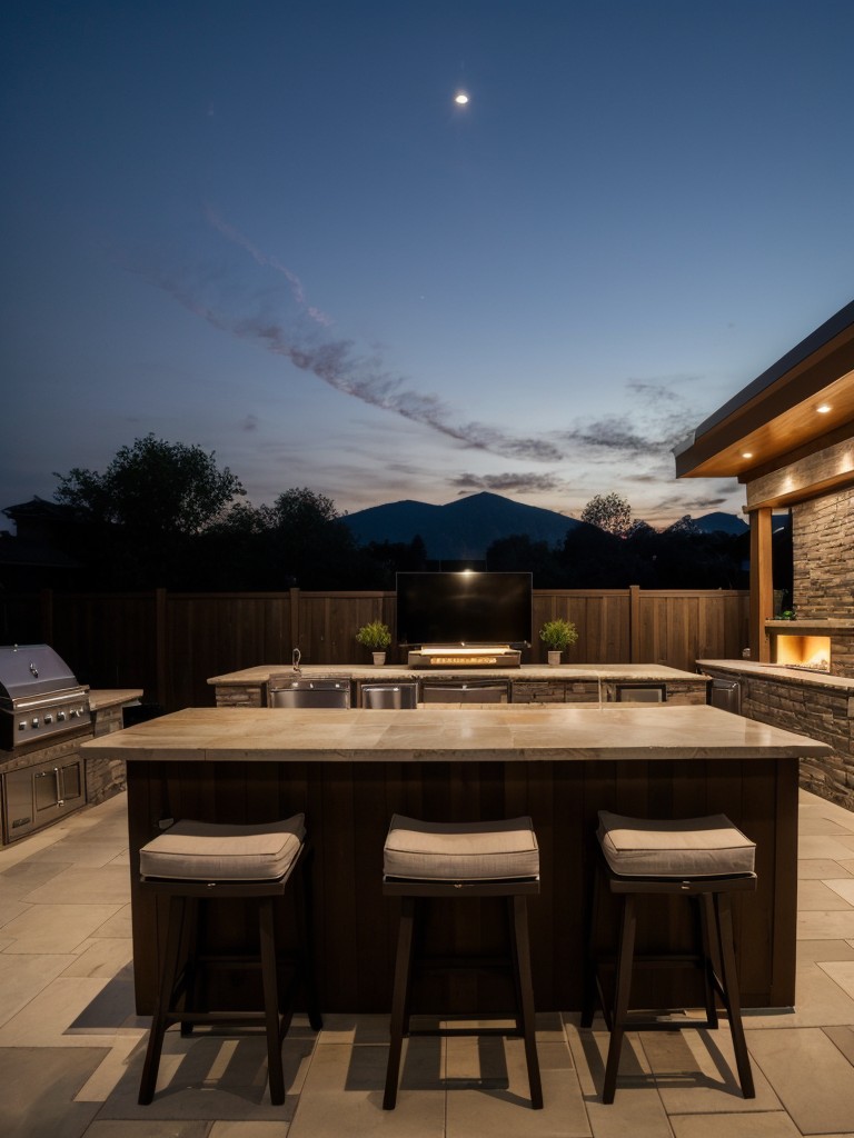 entertainment-focused-backyard-outdoor-kitchen-bar-built-speakers-music-projector-tv-movie-nights