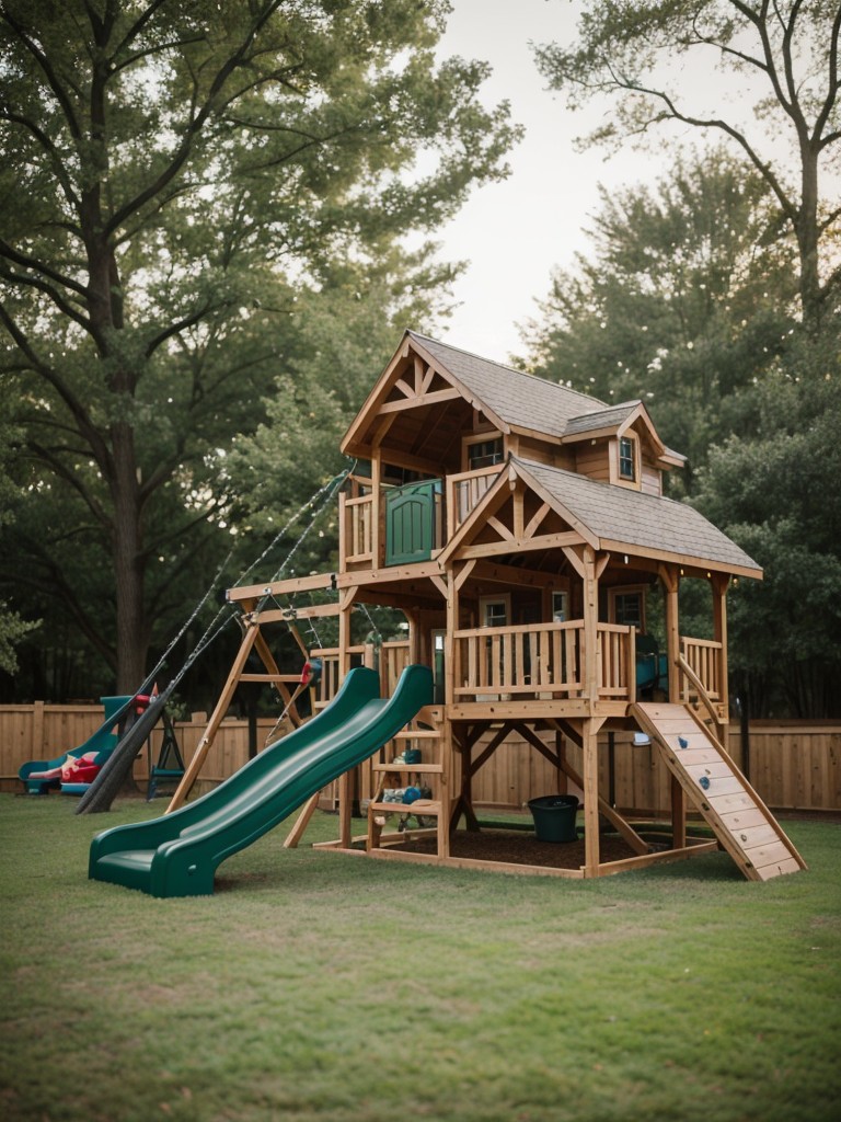 creative-backyard-play-spaces-children-including-treehouse-sandbox-swing-set