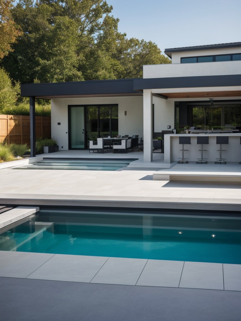 contemporary-backyard-ideas-sleek-pool-design-modern-outdoor-furniture-stylish-outdoor-kitchen-entertaining-style