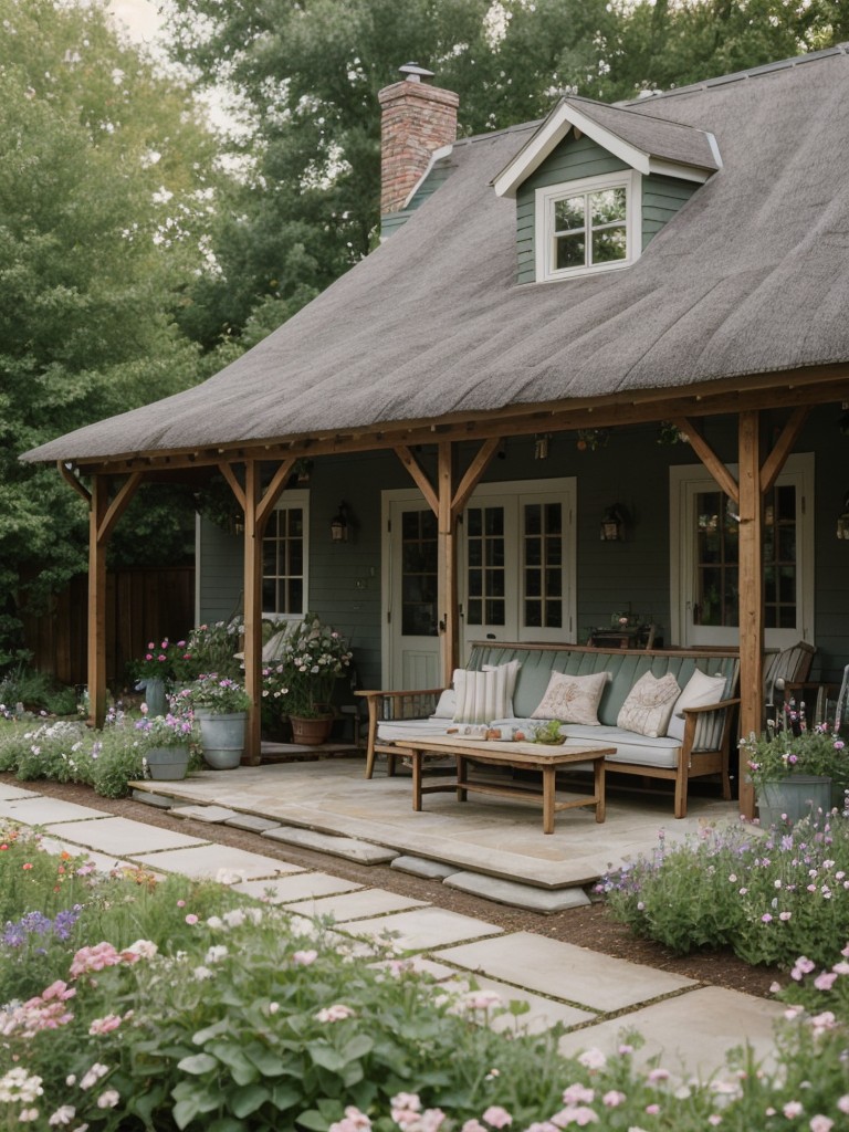 cottage-style-backyard-ideas-charming-flower-garden-cozy-seating-nooks-vintage-decor-evoking-quaint-whimsical-atmosphere