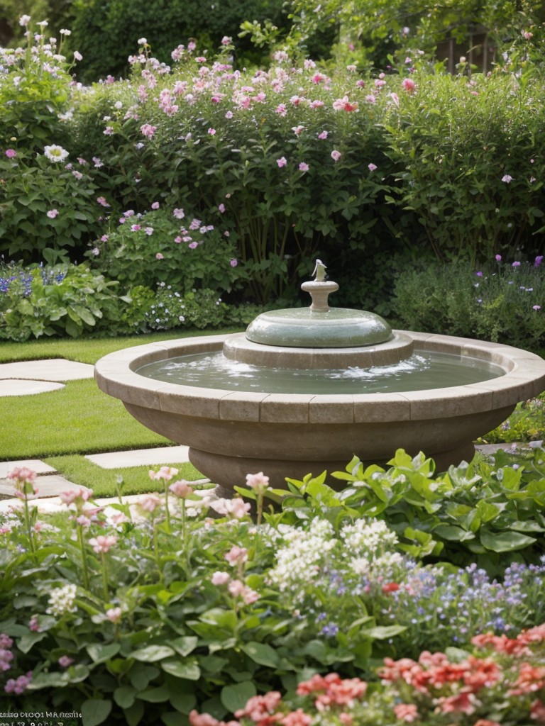 english-garden-backyard-ideas-beautiful-flower-beds-charming-garden-bench-quaint-bird-bath-classic-elegant-look