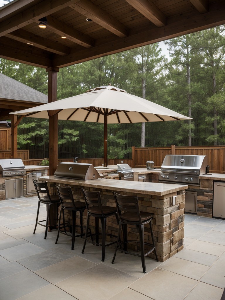 designing-backyard-patio-built-bbq-grill-outdoor-kitchen-dining-area-entertaining-friends-family