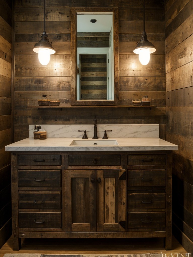 incorporate-reclaimed-wood-rustic-vanity-wall-paneling-paired-antique-inspired-fixtures-truly-vintage-look