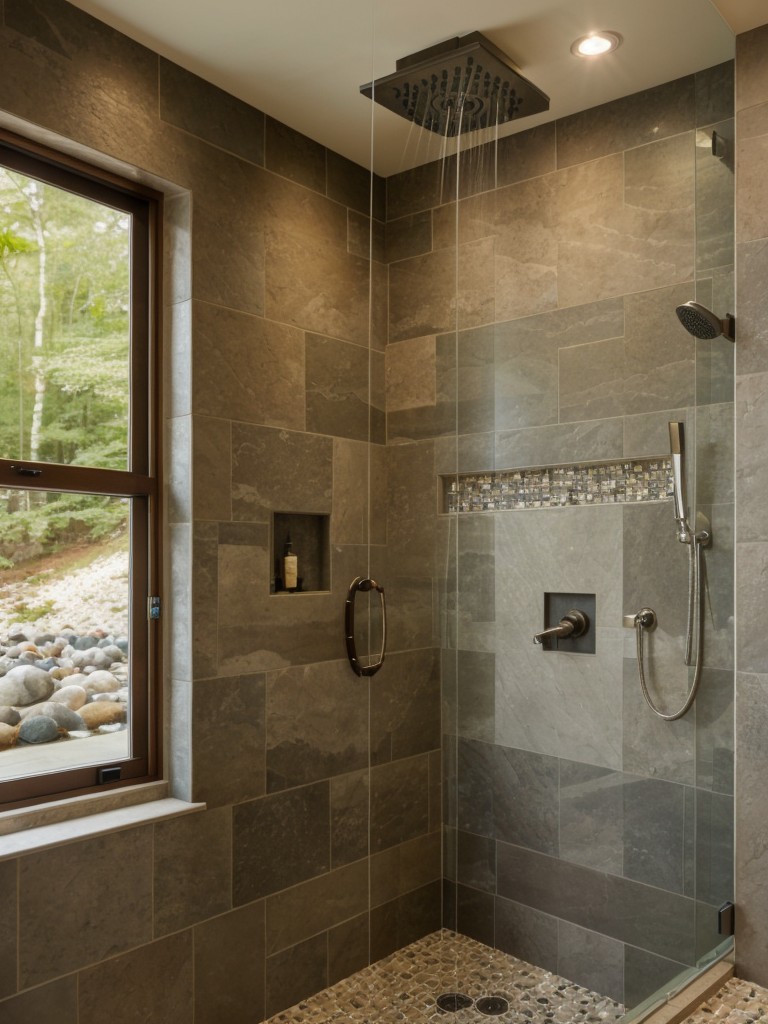 install-rainforest-showerhead-incorporate-pebble-flooring-river-stone-wall-nature-inspired-rustic-shower