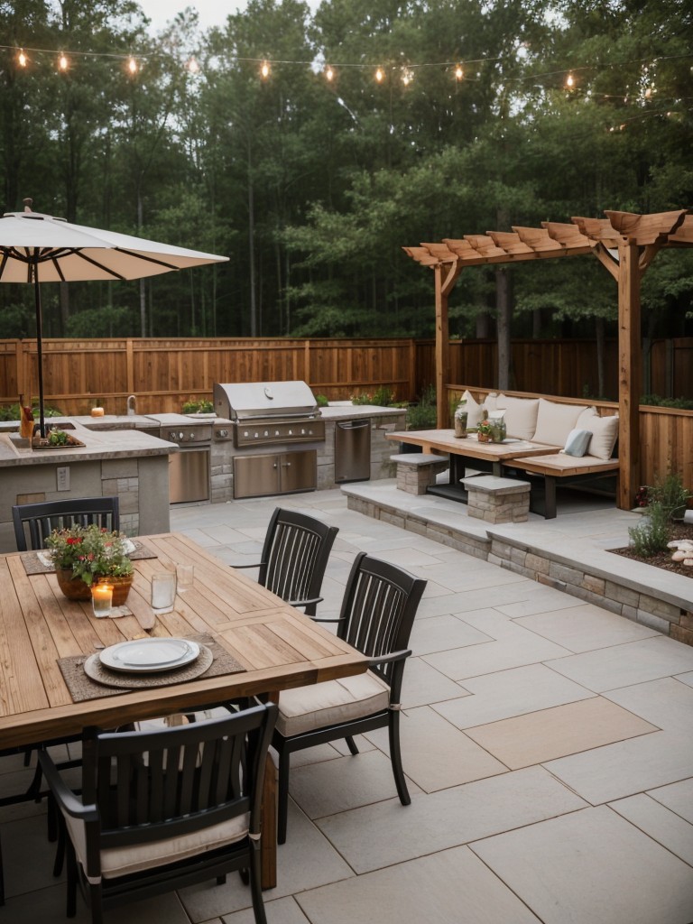 backyard-kitchen-dining-area-built-grill-outdoor-dining-table-cozy-seating