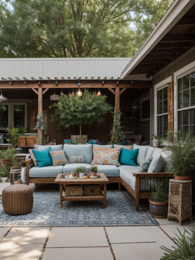 eclectic-backyard-style-mix-patterns-textures-mismatched-furniture-bohemian-vibe