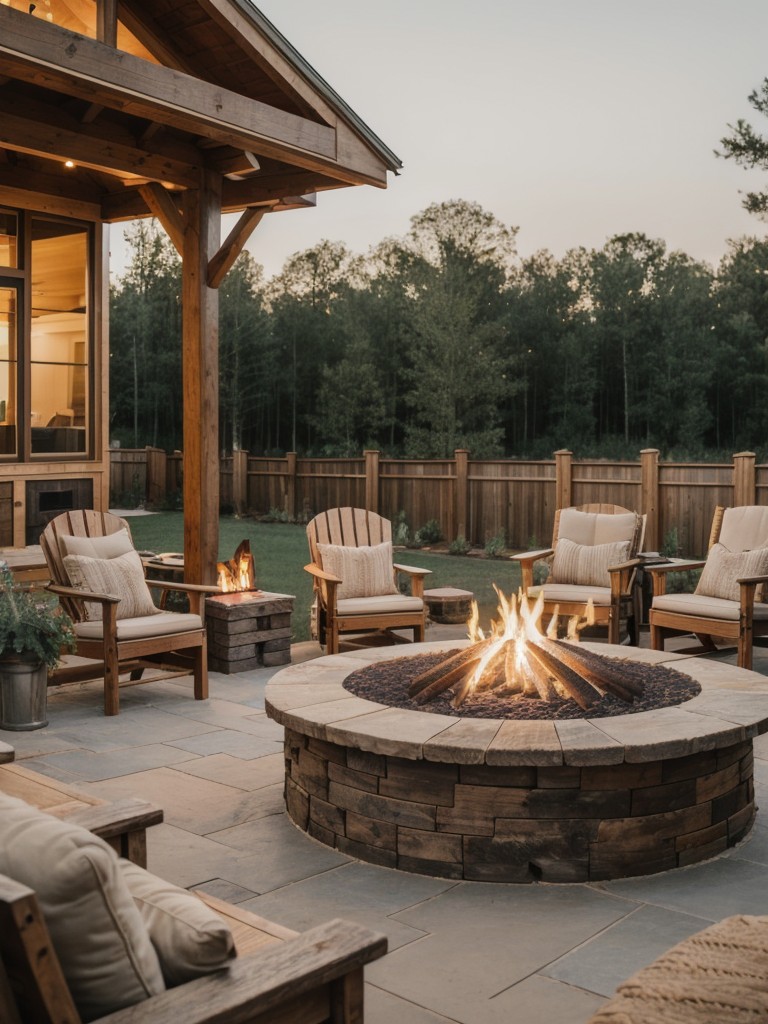 rustic-backyard-design-natural-wood-elements-cozy-fire-pit-vintage-inspired-decor