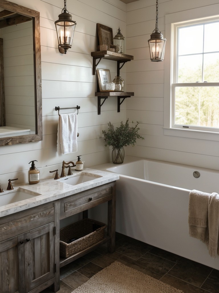 farmhouse-bathroom-ideas-embracing-rustic-elements-such-shiplap-walls-farmhouse-sinks-vintage-light-fixtures-creating-cozy-inviting-atmosphere