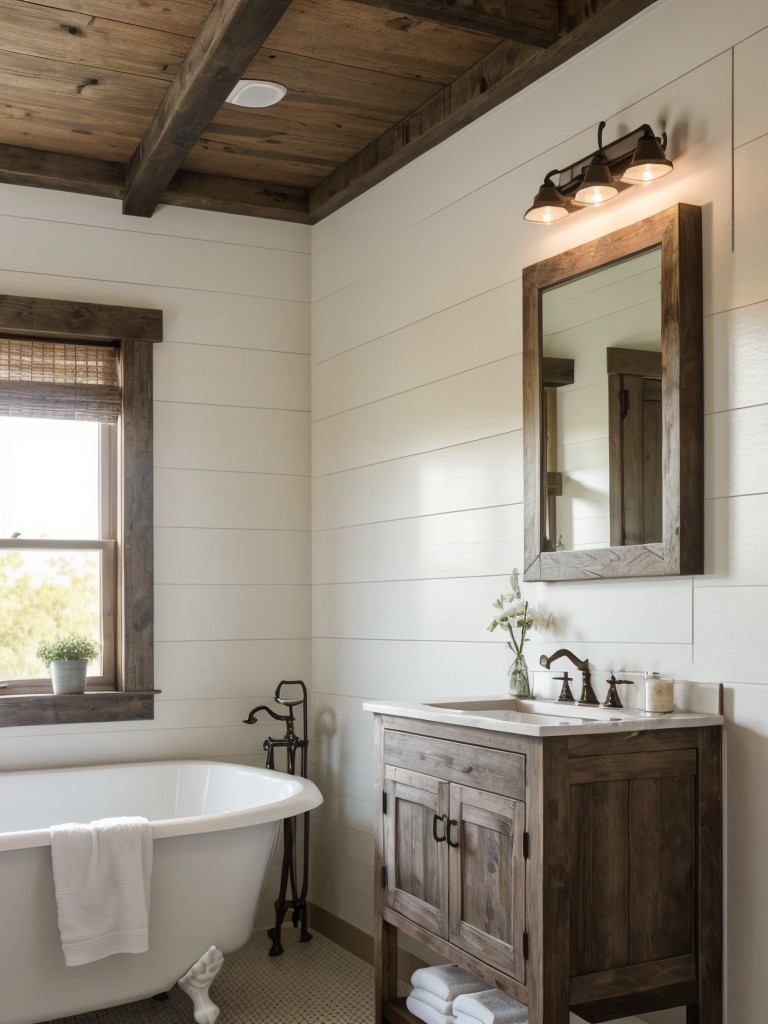 farmhouse-bathroom-ideas-rustic-fixtures-shiplap-walls