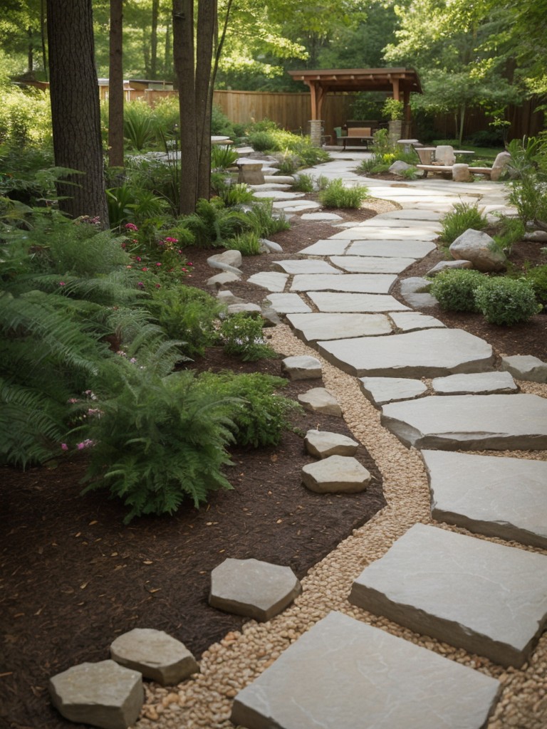embrace-natural-elements-creating-diy-stone-pathway-through-your-backyard-surrounded-lush-greenery