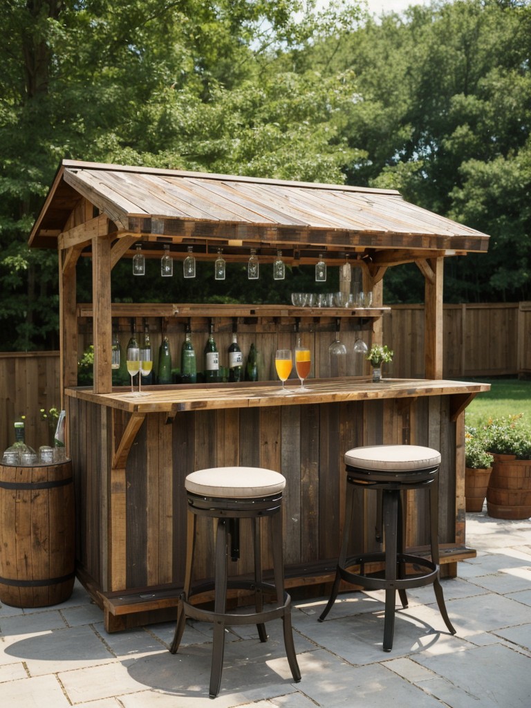 get-creative-reclaimed-materials-building-diy-outdoor-bar-perfect-entertaining-enjoying-refreshing-drinks-warm-summer-days