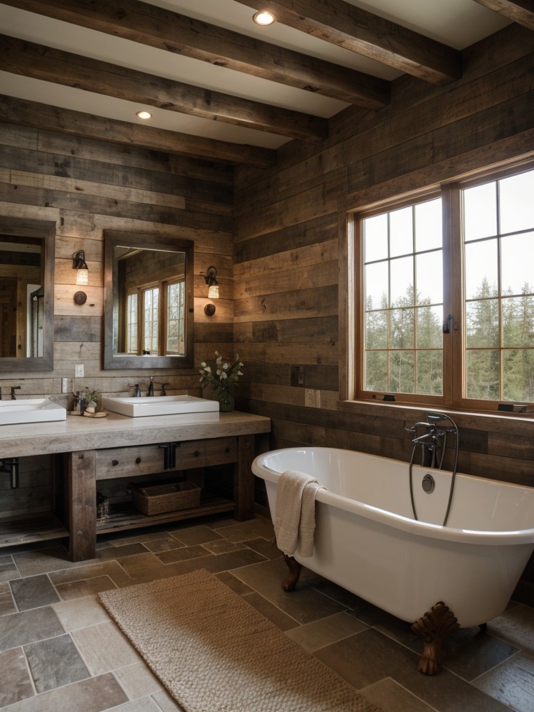 rustic-bathroom-ideas-that-bring-outdoors-exposed-wood-beams-stone-accents-vintage-inspired-fixtures