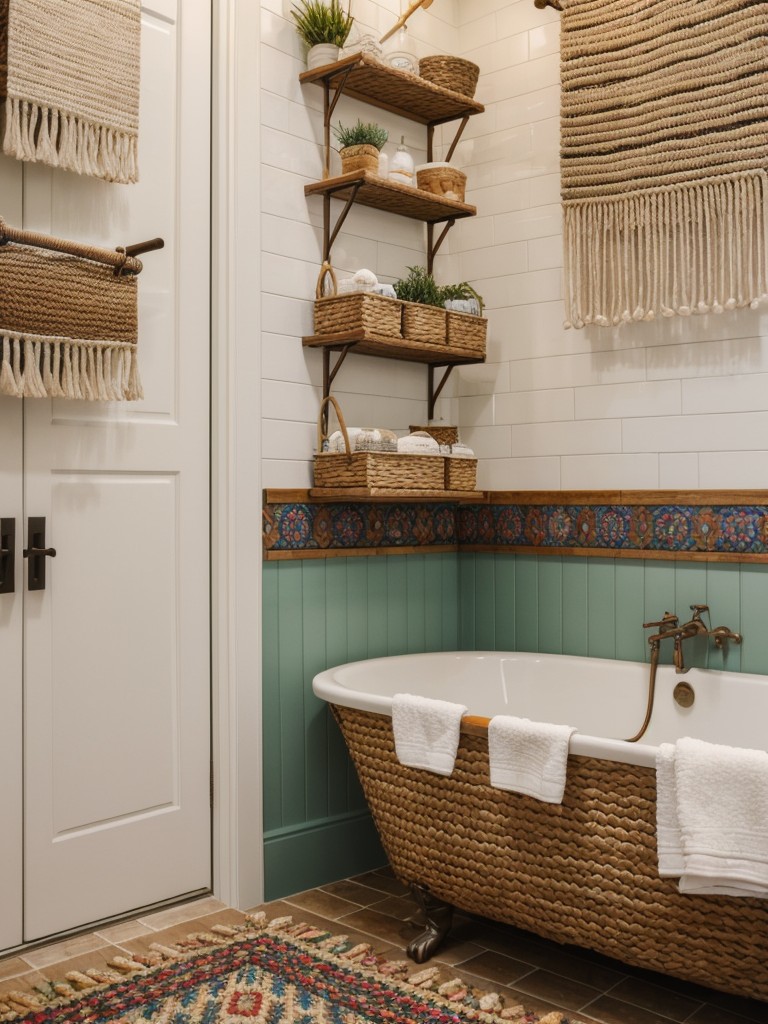 bohemian-bathroom-ideas-that-incorporate-eclectic-patterns-vibrant-colors-natural-elements-like-macrame-wall-hangings-woven-baskets