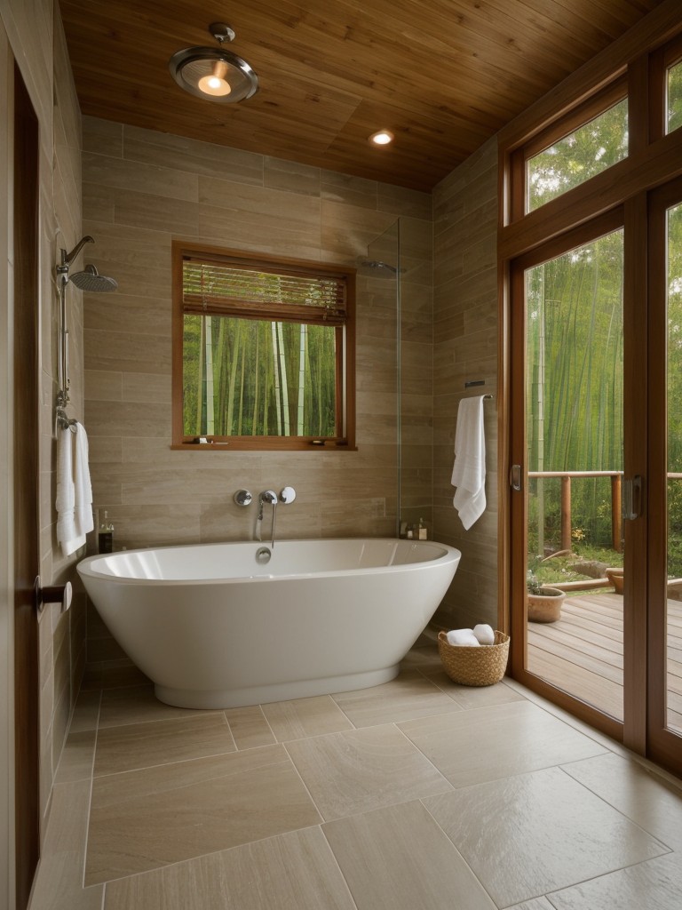 spa-inspired-bathroom-design-ideas-serene-vibes-natural-elements-using-bamboo-accessories-pebble-flooring-rain-showerhead
