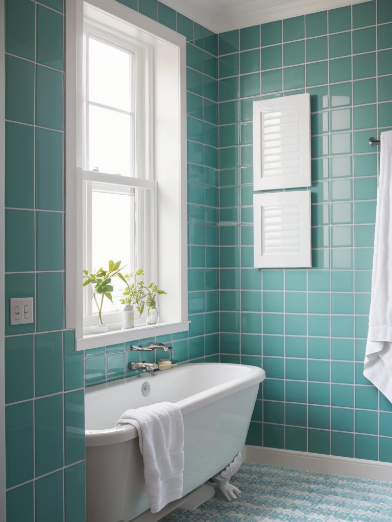 bold-vibrant-bathroom-ideas-that-make-statement-using-bright-colored-tiles-geometric-wallpaper-patterned-accessories