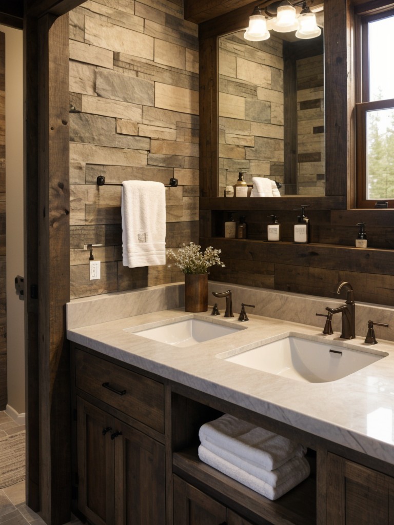 rustic-bathroom-ideas-natural-elements-like-stone-accents-wooden-vanity-creating-cozy-inviting-atmosphere