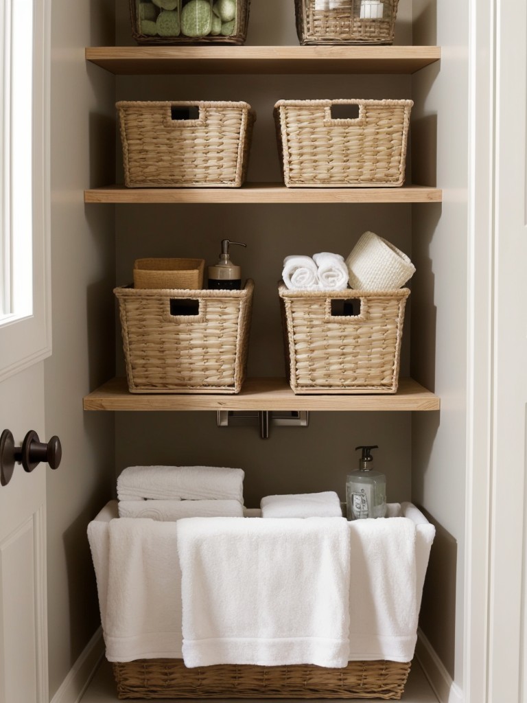 stylish-organization-ideas-small-bathrooms-like-decorative-baskets-storage-bins