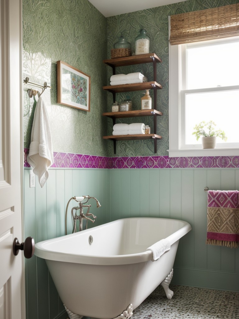 eclectic-bathroom-ideas-mix-textures-patterns-colors-combine-different-design-styles-incorporate-unique-artwork-accessories-eclectic-vibrant-look