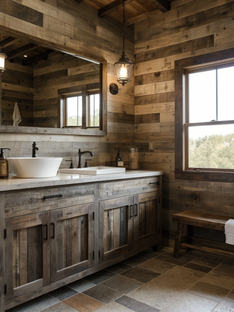 rustic-bathroom-ideas-reclaimed-wood-accents-stone-tiles-farmhouse-inspired-fixtures