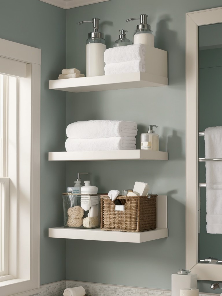 small-bathroom-ideas-space-saving-fixtures-light-colors-floating-shelves