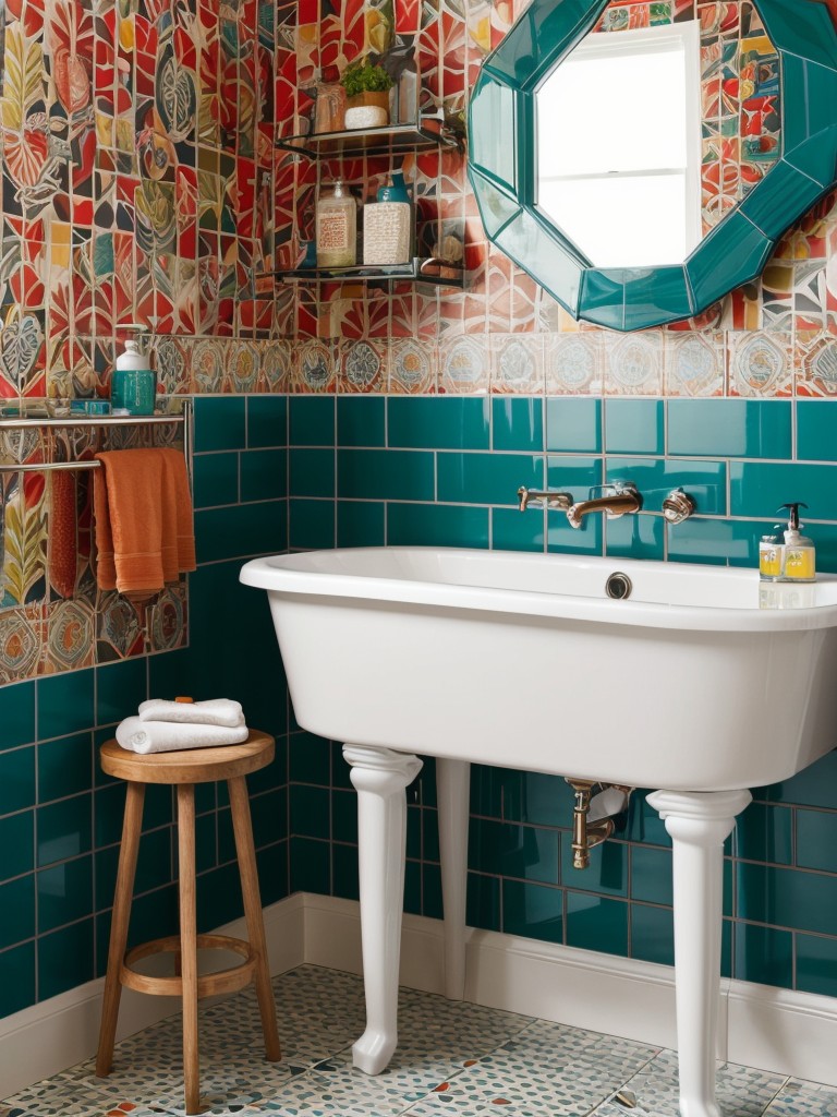 bold-vibrant-bathroom-ideas-bright-energetic-color-schemes-incorporating-bold-wallpaper-eye-catching-tiles-eclectic-accessories