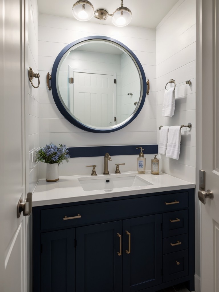 nautical-bathroom-design-ideas-navy-blue-white-color-scheme-anchor-accents-porthole-inspired-mirrors-maritime-inspired-space