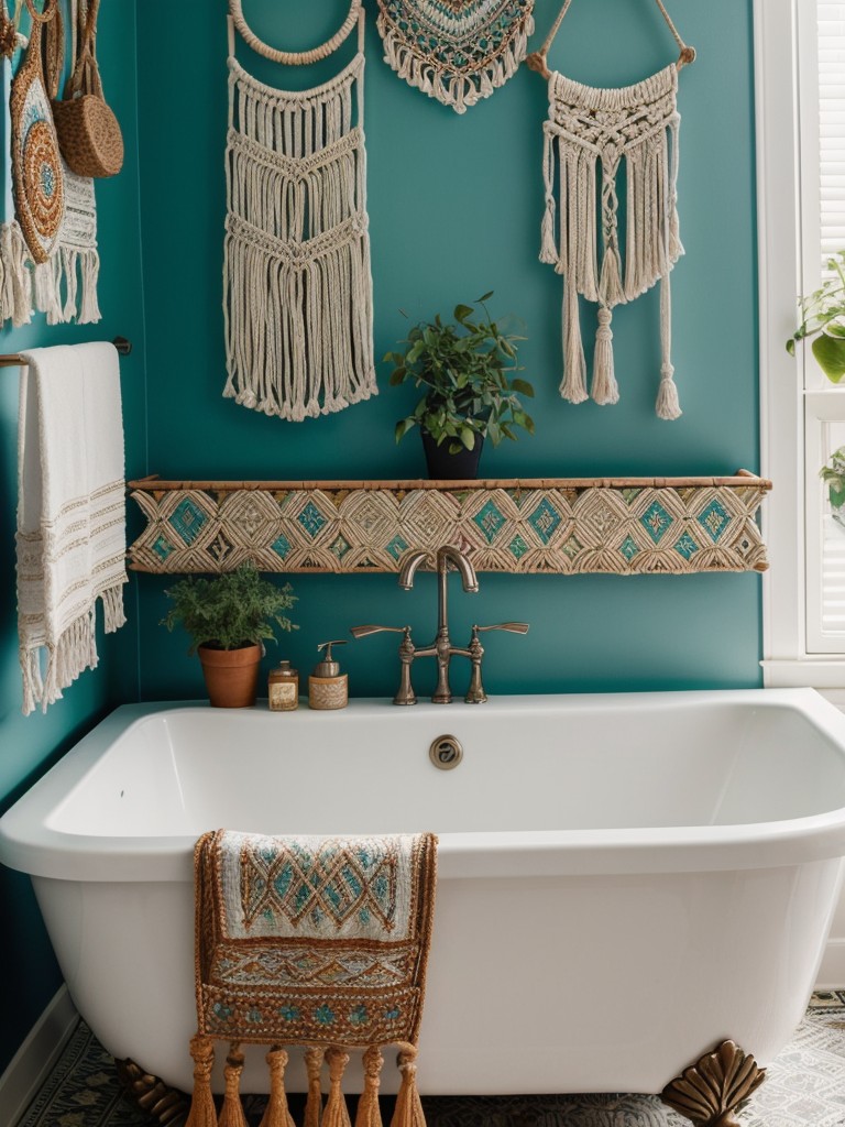bohemian-inspired-bathroom-ideas-vibrant-patterns-macrame-wall-hangings-eclectic-accessories