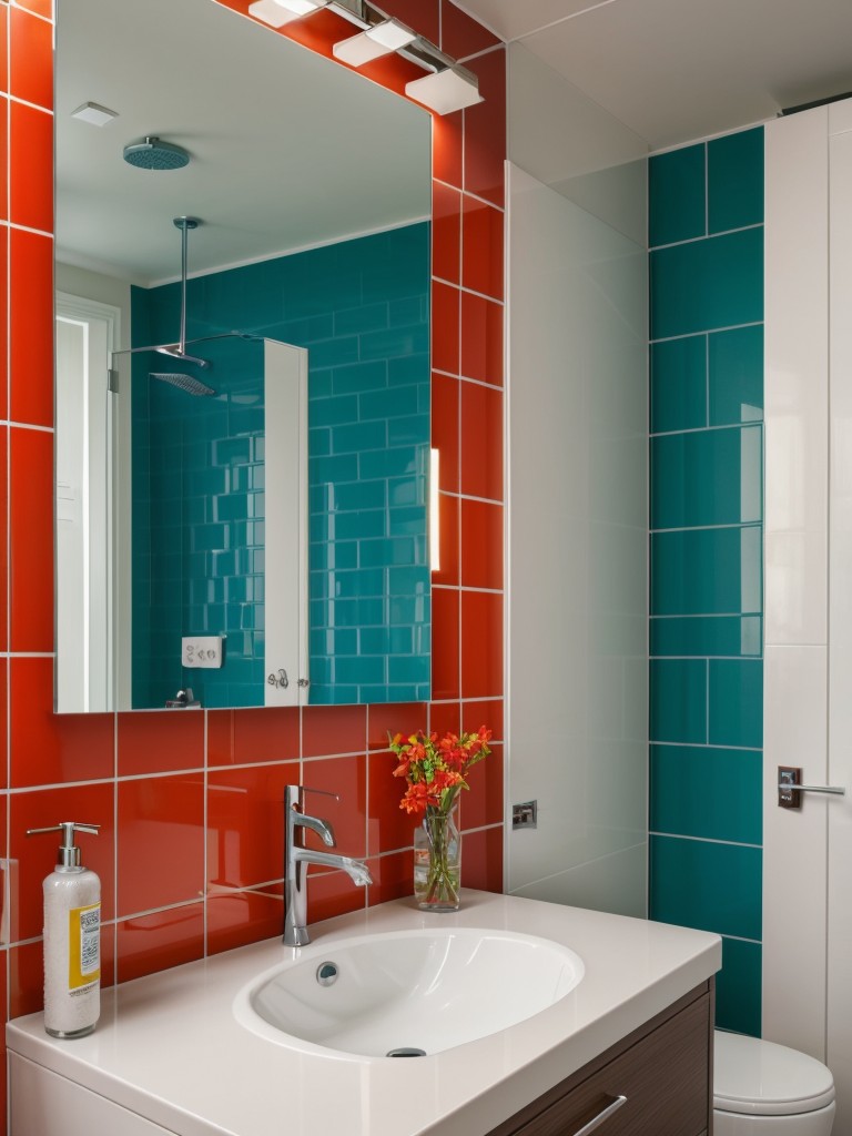 bold-vibrant-bathroom-ideas-bright-colored-tiles-statement-wallpaper-modern-fixtures-fun-energetic-space