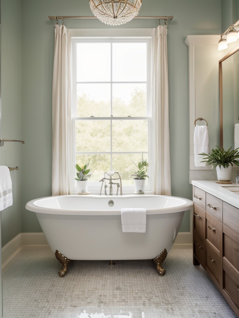 luxurious-spa-inspired-bathroom-ideas-incorporating-soothing-color-scheme-plush-towels-indulgent-bathtub-rainfall-showerhead-accompanied-scented-candl