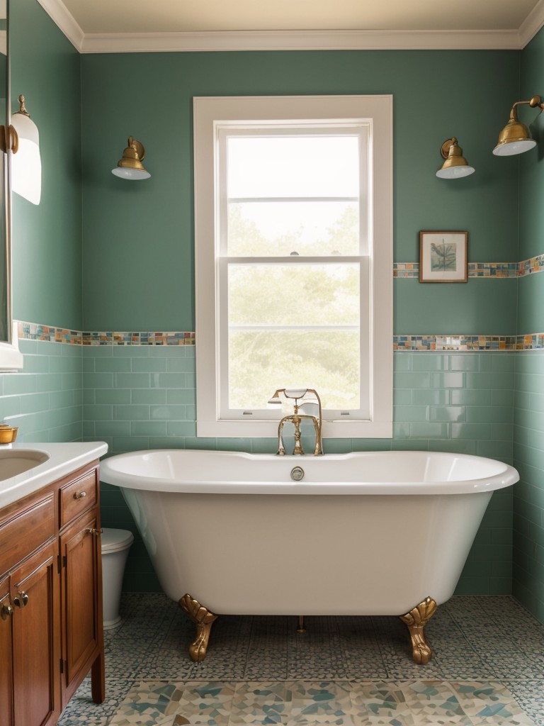 vintage-inspired-retro-bathroom-ideas-nostalgic-flair-characterized-vibrant-colors-fun-patterns-retro-appliances-such-old-fashioned-clawfoot-tubs-colo