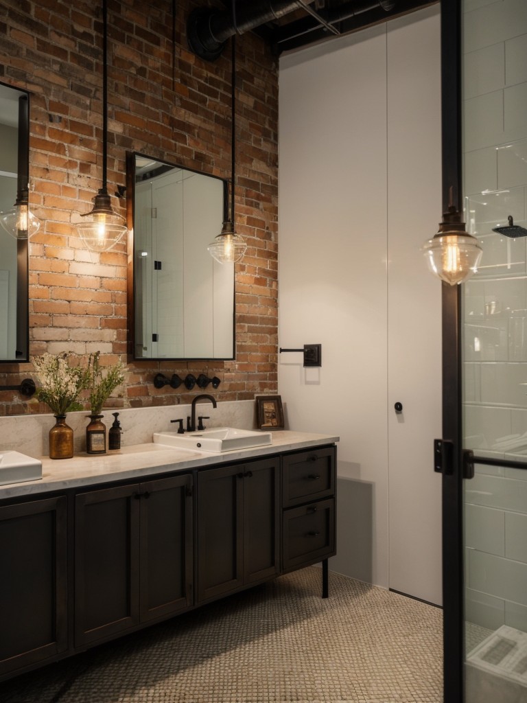 industrial-style-bathroom-design-ideas-incorporating-exposed-brick-walls-metal-fixtures-vintage-lighting