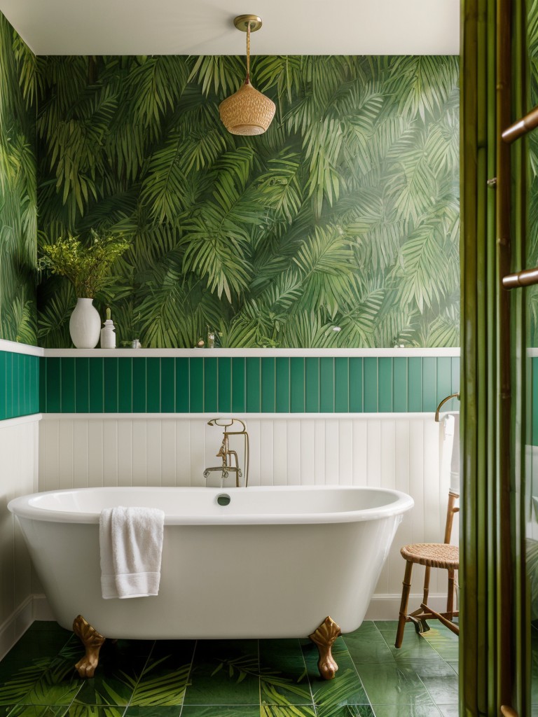 tropical-bathroom-ideas-vibrant-colors-lush-greenery-incorporating-tropical-wallpaper-bamboo-accents-pebble-stone-floor