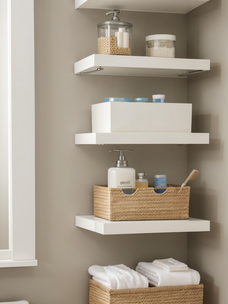 small-bathroom-ideas-space-saving-solutions-light-colors-clever-storage-ideas-such-floating-shelves