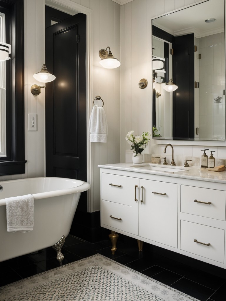 vintage-bathroom-ideas-retro-fixtures-antique-accessories-classic-black-white-color-palette