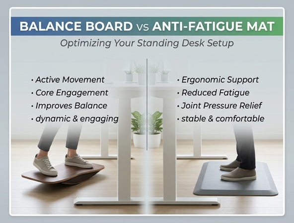 Balance Board vs. Anti-Fatigue Mat: The Best Standing Desk Accessories for Your Home Office Image